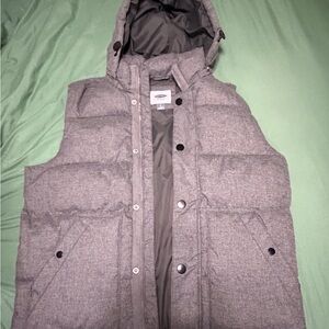 Old Navy Charcoal Hooded Men's Vest